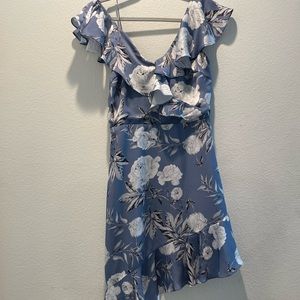 Baby blue dress with flowers